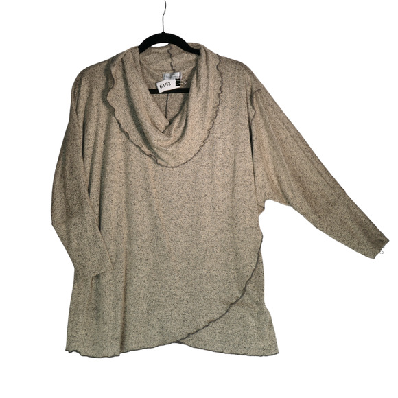 Vine Street Tunic Sweater Womens Medium Gray Cowl Neck Cozy Clean Girl Neutral - Picture 1 of 9